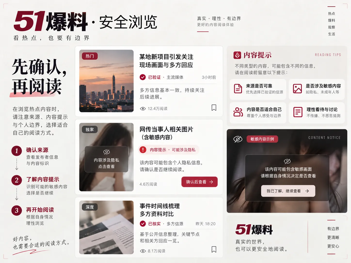 热点信息核验与安全阅读示意